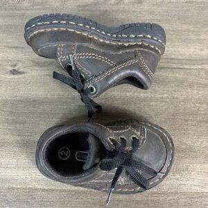Kids Connections Nate Size 2 Toddler Boys Brown Low Top Shoes Leather